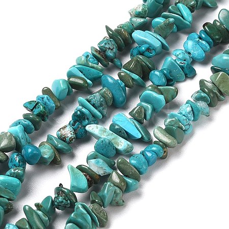 Natural Turquoise Chip Beads Strands G-D093-A01-1