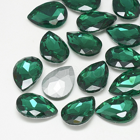 Pointed Back Glass Rhinestone Cabochons RGLA-T081-18x25mm-15-1
