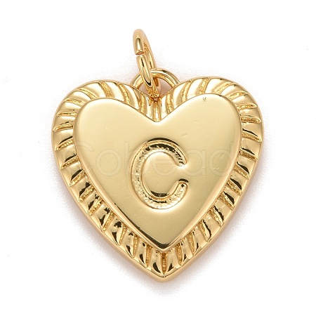 Rack Plating Golden Brass Pendants KK-E260-01G-C-1