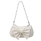 Women's Bowknot Imitation Leather Crossbody Bag, Shoulder Bag with Chain, White, 23x12x5cm