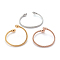 304 Stainless Steel Cuff Bangle Sets, Torque Bangle, Mixed Color, 2-1/8 inch(5.4cm), 3pcs/set