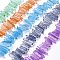 Natural Quartz Crystal Beads Strands, Dyed, Pillar, Mixed Color, 15~30x4~8x4~7mm, Hole: 1mm, 8 inch