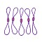 Elastic String, with Silicone Beads Buckle, for Hanging Tags, Cards, Keys, Blue Violet, 65~78x1mm