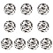 Tibetan Style Hollow Alloy Beads, Round, Antique Silver, 11mm