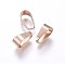 Ion Plating(IP) 304 Stainless Steel Snap on Bails, Rose Gold, 7x4x3mm, Inner: 6x3mm