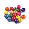 Dyed Natural Wood Beads, Round, Lead Free, Mixed Color, 20x18mm, Hole: 4.5mm, about 400pcs/1000g