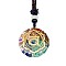 Resin & Natural & Synthetic Mixed Gemstone Pendant Necklaces, Flower, 25.59 inch(65cm)