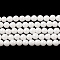 Cubic Zirconia Imitation Pearl Bead Strands, Round, White, 4mm, Hole: 0.7mm, about 94pcs/strand, 14.69''(37.3cm)