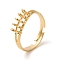 Adjustable Brass Ring Bases, with 10 Loops, Nickel Free, Real 18K Gold Plated, 2.8~4mm, Hole: 1.5mm, Inner Diameter: 17mm