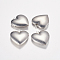 Non-Tarnish 316 Stainless Steel Locket Pendants, Photo Frame Charms for Necklaces, Heart, Stainless Steel Color, 25x23x6mm, Hole: 2mm