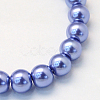 Baking Paint Pearlized Glass Pearl Round Bead Strands HY-Q330-8mm-09-2