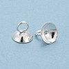 201 Stainless Steel Bead Cap Pendant Bails STAS-L244-27E-S-4
