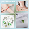 80Pcs Polymer Clay Rhinestone European Large Hole Beads with Silver Color Plated Brass Cores FPDL-LT0001-02B-7