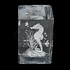 3D Laser Engraving Animal Glass Figurine DJEW-R013-01C-2