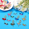 40Pcs 20 Styles Alloy Resin Big Pendants FIND-CA0006-81-4