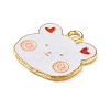 Cute Animal Alloy Enamel Pendants ENAM-U002-03C-KCG-2