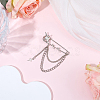1Pc Star Alloy Hanging Chain Brooches JEWB-BM0001-05-4