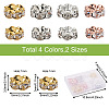 Yilisi 200Pcs 8 Style Brass Rhinestone Spacer Beads RB-YS0001-01-3