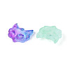 Baking Paint Transparent Glass Connector Charms X-DGLA-N018-18-2
