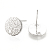 Hammered Brass Stud Earring Findings KK-S345-202P-2