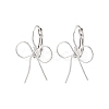 Bowknot Brass Leverback Earrings EJEW-A150-04C-P-4