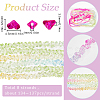 8 Strands Transparent Gradient Color Glass Bead Strands GLAA-SC0002-02C-2