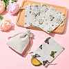24Pcs 6 Colors Polycotton(Polyester Cotton) Packing Pouches Drawstring Bags ABAG-FS0001-12-8