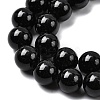 Natural Black Tourmaline Beads Strands G-G763-01-12mm-A-6