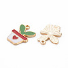 Alloy Enamel Pendants ENAM-S121-175B-RS-3