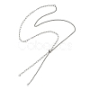 Adjustable 304 Stainless Steel Slider Chains Lariat Necklaces Makings AJEW-JB01664-02-2