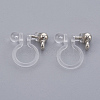 Brass Clip-on Earring Component X-KK-L169-09P-2