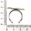 Non-Tarnish 304 Stainless Steel Open Cuff Findings STAS-R123-02F-P-4