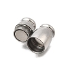 Barrel 304 Stainless Steel Magnetic Clasps STAS-D382-03A-P-2