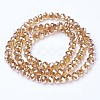 Electroplate Glass Beads Strands EGLA-A034-T4mm-C08-2