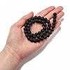 Dyed & Heated Natural Black Agate Bead Strands G-H056-8mm-5