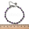 Natural Amethyst & Non-magnetic Synthetic Hematite Beaded Bracelets for Women BJEW-Z148-01P-06-3