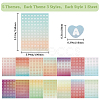 5 Sets 5 Styles Gradient Color PVC Alphabet Number Stickers DIY-GF0008-71-2