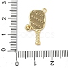 Brass Micro Pave Clear Cubic Zirconia Pendants KK-I476-07G-3