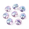 Pointed Back & Back Plated Glass Rhinestone Cabochons RGLA-J012-10mm-001VL-1
