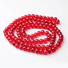 Drawbench Transparent Glass Round Beads Strands X-GLAD-Q012-8mm-15-2