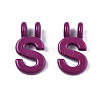 Spray Painted Alloy  2-Loop Link Pendants PALLOY-T075-48S-RS-2