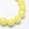 Natural Dyed Yellow Jade Gemstone Bead Strands G-R271-8mm-Y06-2