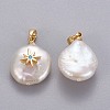 Natural Cultured Freshwater Pearl Pendants KK-L187-07G-2