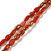 Electroplate Opaque Color Glass Beads Strands EGLA-Q127-A01-02C-1