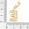 Brass Micro Pave Clear Cubic Zirconia Pendants KK-M289-01E-G-3