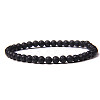 4mm Round Natural Lava Rock Beads Bracelet for Men LS-KG3069-5-1
