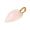 Natural Rose Quartz Pendants G-C290-01G-2