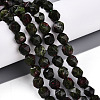 Dyed Natural Sesame Jasper Beads Strands G-T139-8mm-47C-1