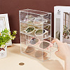 4-Tier Rectangle Acrylic Drawer Box CON-WH0097-50-3
