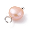 Natural Cultured Freshwater Pearl Charms PALLOY-JF01099-02-5